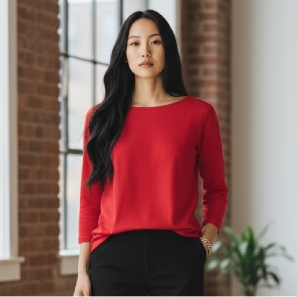 Charter Club-Medium- Supima Cotton- Red Tee